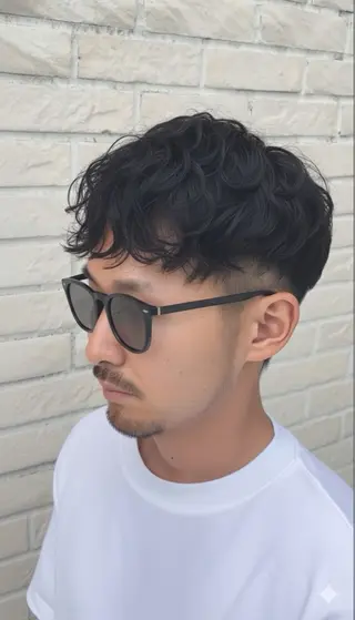 メンズ 成瀬メンズ パーマ清水大隼のヘアスタイル