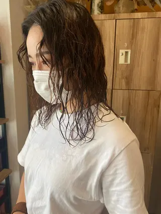 セミロング カラー パーマ ヘアアレンジ パーマ指名No1 /namiのヘアスタイル