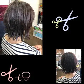 ショート カラー ヘアアレンジ ヘアサロンオスカー 岸和田蛸地蔵店のヘアスタイル