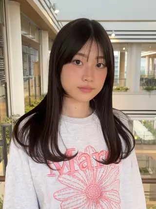 セミロング 園田 渉 ◤SHIKIO◢のヘアスタイル