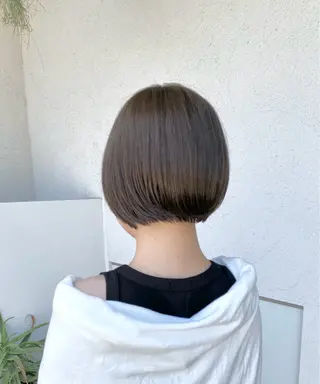 カラー ブリーチなしWカラー /酸性ストレート河本のヘアスタイル