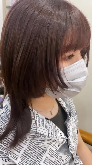 ミディアム ウルフカット/ボブ りなのヘアスタイル