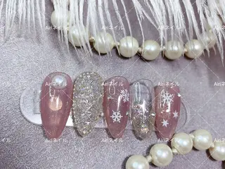 ネイル ネイルサロンAiri 長さ出し·シンプルのネイルデザイン