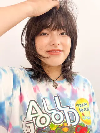 ミディアム 似合わせカット🫧 /パーマRINAのヘアスタイル