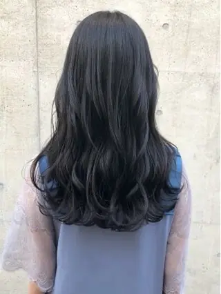 セミロング カラー パーマ レイヤー/グレージュ 赤み消し/コウスケのヘアスタイル