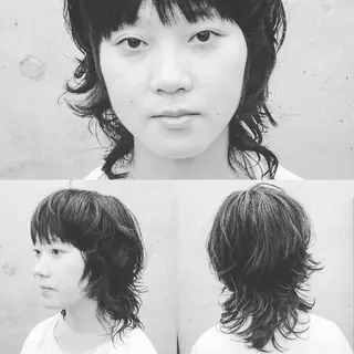 ミディアム パーマ ✂︎ウルフ・ショート ✂︎MIKUNIのヘアスタイル