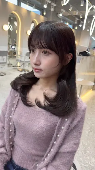 ミディアム Hello by Sea所属・髪質改善/縮毛矯正 /レイヤー/宮崎直弥のヘアスタイル