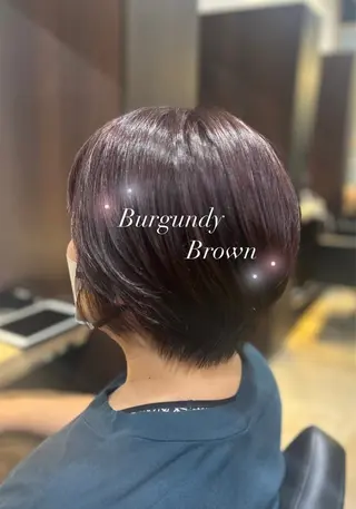 ショート カラー ⭐️似合わせアップ ⭐️並木奏絵のヘアスタイル