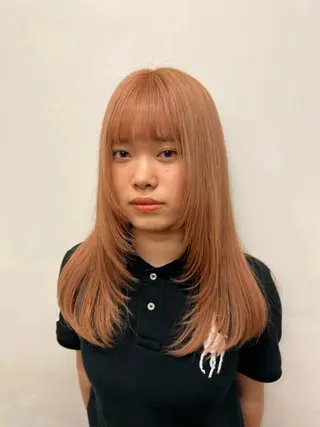 ロング レイヤーカット/ パーマ‪/表参道のヘアスタイル