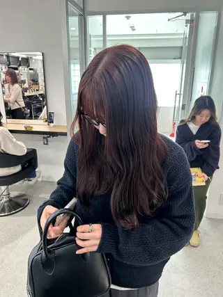 ロング カラー 愛結 暖色カラー🎀🩰のヘアスタイル