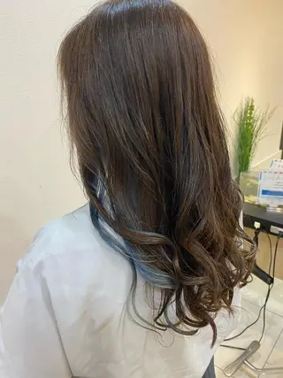 ロング カラー たけだゆめ ダブルカラーのヘアスタイル