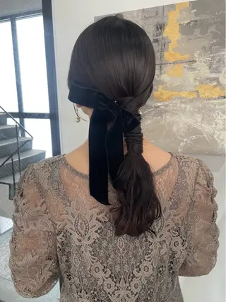 ヘアアレンジ Mina/岡山/矯正 ブリーチ/レイヤーのヘアスタイル