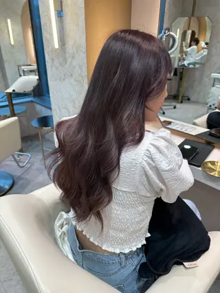 ロング カラー 店長/mao/ 前髪/顔周りカットのヘアスタイル