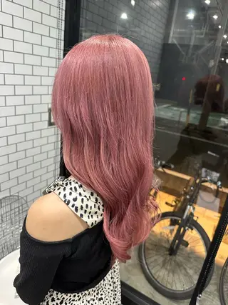 ロング カラー 透明感/ブリーチ縮毛 /髪質改善/星野純一のヘアスタイル