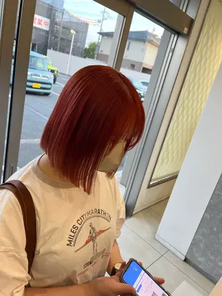 ショート カラー 吹田 駿 髪質改善縮毛矯正のヘアスタイル