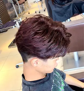 ショート カラー メンズ 静岡/草薙パーマ メンズバレイヤージュのヘアスタイル