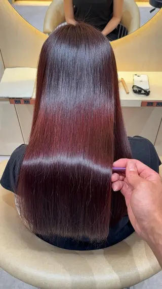 ロング カラー レイヤー✨縮毛矯正 川村利幸のヘアスタイル