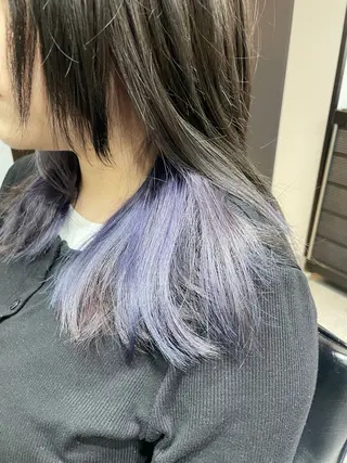 ミディアム ケアブリーチ/ エクステ/レイヤーのヘアスタイル