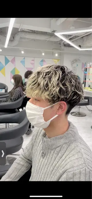 ショート カラー パーマ 【メンズ特化】 笹目純のヘアスタイル