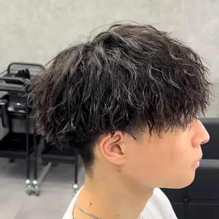 ショート パーマ ヘアアレンジ メンズ 【札幌メンズ特化】 🔥RIKU🔥のヘアスタイル