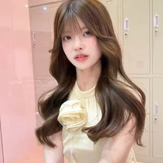 ロング カラー 上品うるツヤ韓国ヘア 🤍Hanaのヘアスタイル
