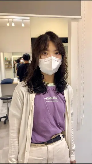 ミディアム パーマ しおり/パーマ/ newi町田のヘアスタイル