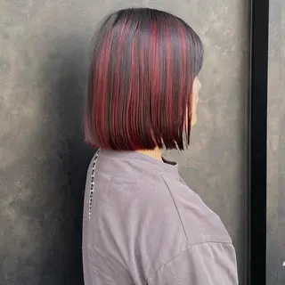 ミディアム カラー 比嘉 陽のヘアスタイル