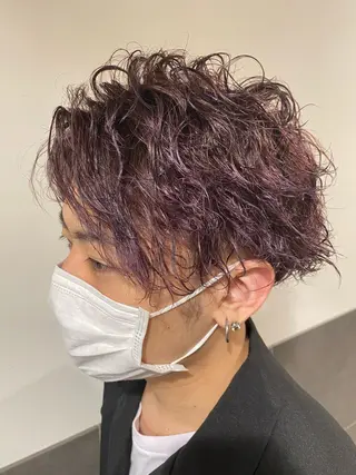 カラー パーマ メンズ ⭕️メンズパーマ⭕️ 山口　裕太郎のヘアスタイル
