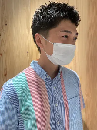 ショート カラー パーマ ヘアアレンジ メンズ パーソナルカラー合わ せたカラー🤍なつみのヘアスタイル