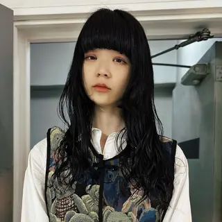 ロング カラー ☆RUO☆/ハイトー ンBob/デザインのヘアスタイル