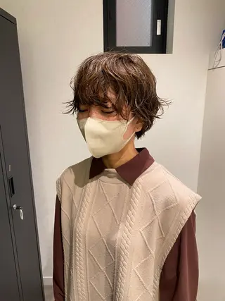 ショート 🖤🌀くるくる パーマ🌀🖤ayaのヘアスタイル