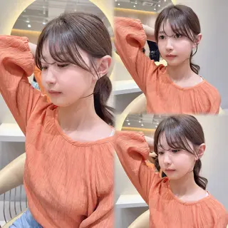 セミロング カラー レイヤー✨縮毛矯正 川村利幸のヘアスタイル