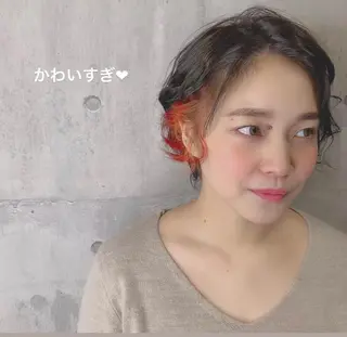 ショート カラー Lino所属・田中 佳奈(口コミ高評価のマツエク・マツパデザイン