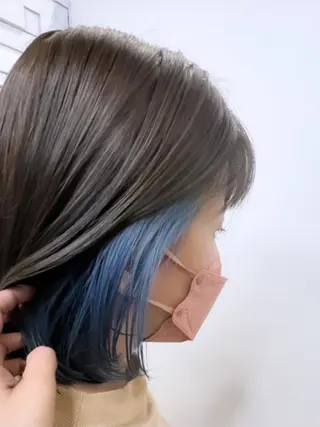 ミディアム カラー パーマ マツエク・マツパ ネイル アイブロウ yelm ［official］のヘアスタイル