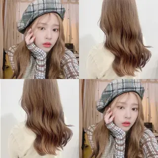 ミディアム カラー ヘアアレンジ 🍒暖色✖️レイヤー ／Haruna🍒のヘアスタイル