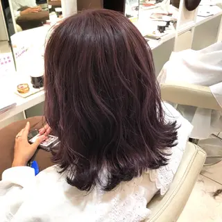 ミディアム カラー 🌈ぷる艶カラー🌈 髪質改善👑柳沼尚貴のヘアスタイル