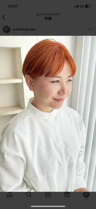 ショート カラー トヨシマ シュウトのヘアスタイル