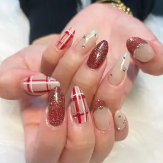 ネイル ゴテゴテ💙ワンホン リオナのネイルデザイン