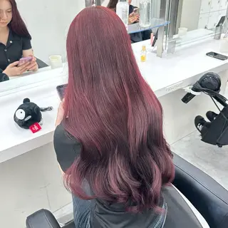 ロング カラー mina/暖色カラー 🥀韓国カット🥀のヘアスタイル