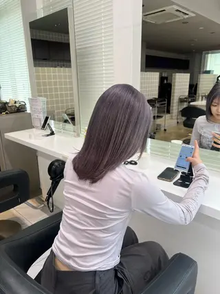 ミディアム カラー 韓国レイヤーカット /REIのヘアスタイル