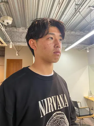 パーマ メンズ シャドウパーマ/ 波巻パーマYu-Kiのヘアスタイル