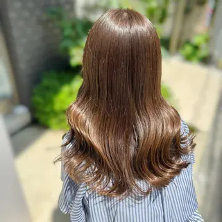 セミロング カラー kana ブリーチなしカラー✨のヘアスタイル