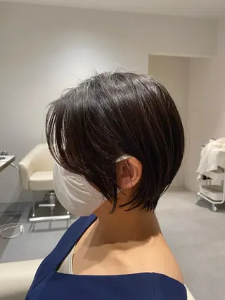 ショート カラー パーマ 小野寺瑞希 /最小顔カットのヘアスタイル