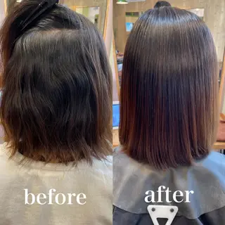 セミロング 縮毛矯正/髪質改善 主税巧一のヘアスタイル