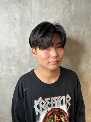 ショート パーマ メンズ become men's hair 名駅店所属・名駅/フェザーパーマ 韓国ヘア/森岡のヘアスタイル