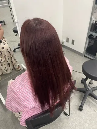 ロング カラー トレンド暖色ヘア🍒 miu🍒のヘアスタイル