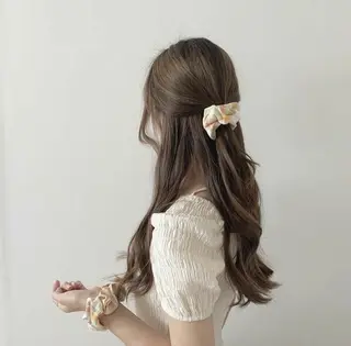ミディアム 🤍ベージュ/透明感 韓国ヘア/まりん🤍のヘアスタイル