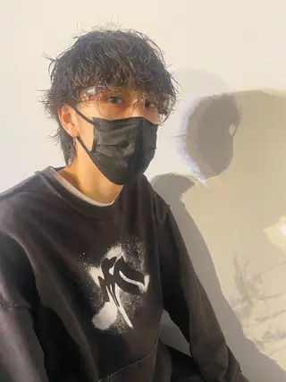 ミディアム パーマ メンズ 🔹YUTA🔹 メンズパーマのヘアスタイル