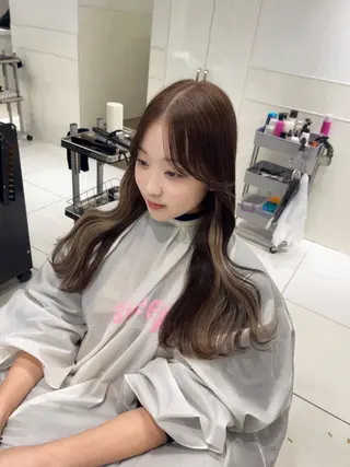 ロング カラー りおな/エクステ /ミルクティーカラーのヘアスタイル