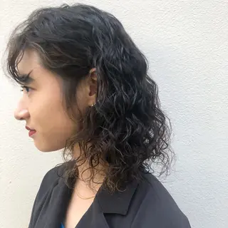 ミディアム パーマ welc所属・マンツーマン/ 藤代拓実のヘアスタイル